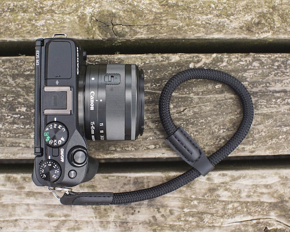 Climbing Rope Camera Strap | Black Rope Strap | Wrist Camera Strap | Film Mirrorless DSLR Compact | Gift for Photographer | NEVET designs