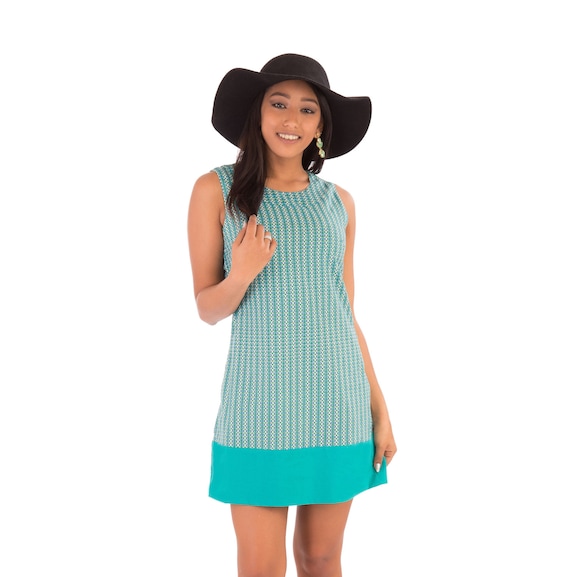 60s Style Summer Cotton Tunic Dress 