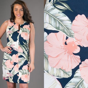 Mantelkleid / 60er Cocktailkleid / Florales Kleid / Florales Sommerkleid