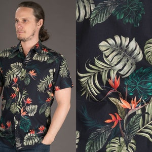 Mens Shirt Short Sleeve Shirt Hawaiian Shirt Festival Clothing Floral Shirt Button Down Shirt Summer Shirt