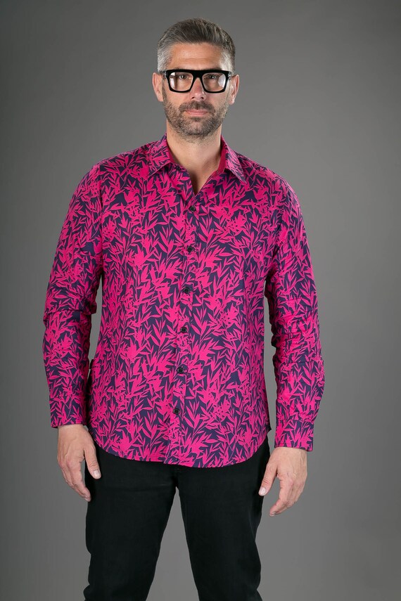 Pink long on sale sleeve men