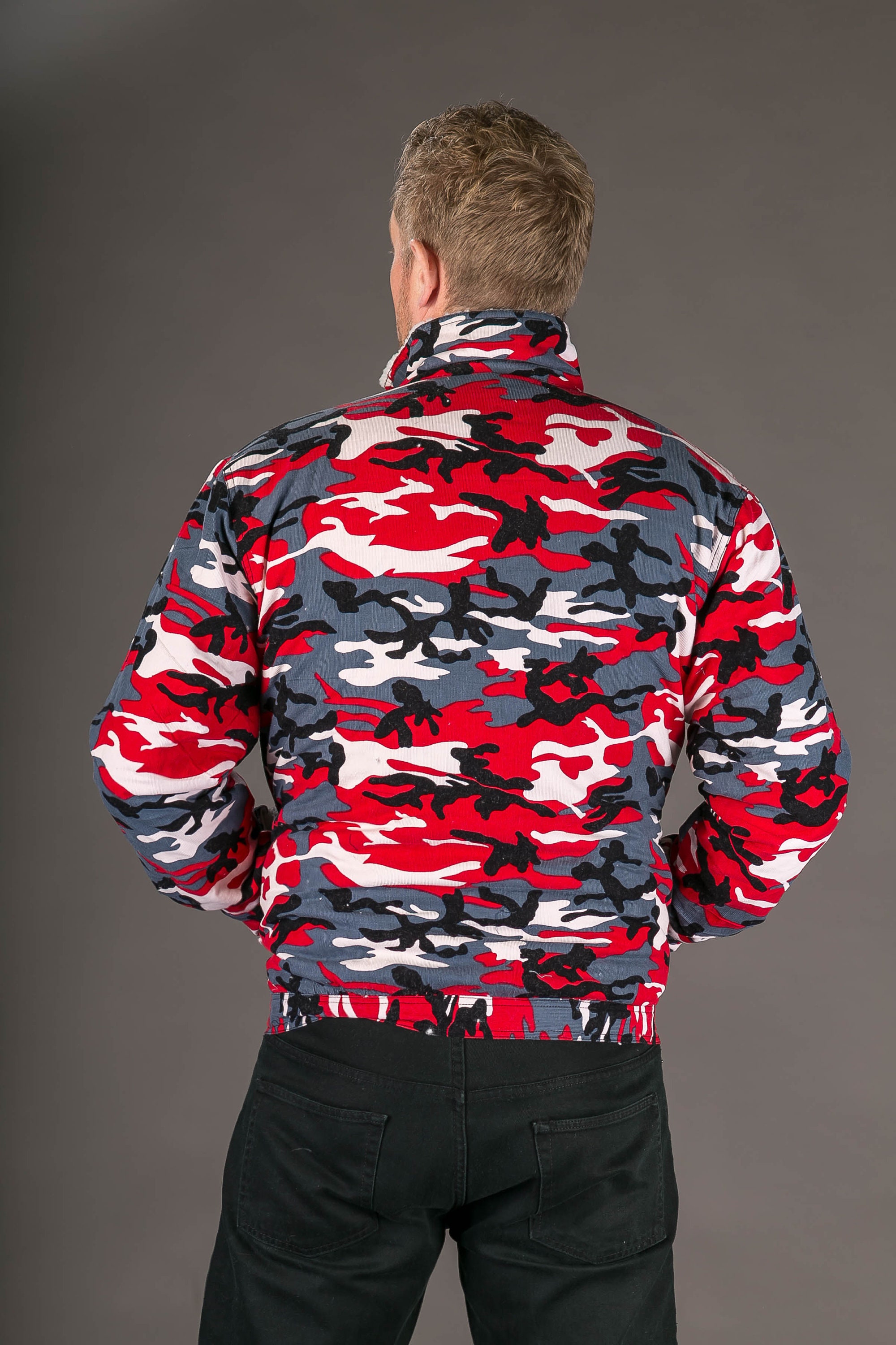 Mens Camouflage Print Jacket Winter Coat Shearling Lining Etsy