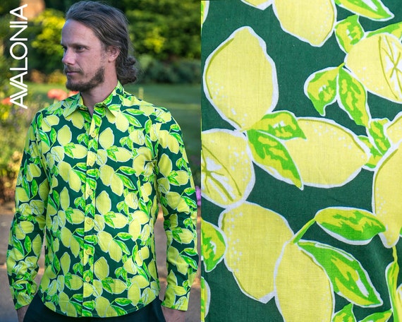 men's shirt with lemons