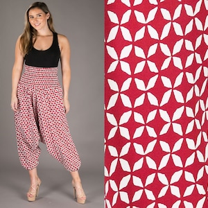Harem pants women Cotton Harem jumpsuit red denim pants yoga pants aladdin pants maternity clothes