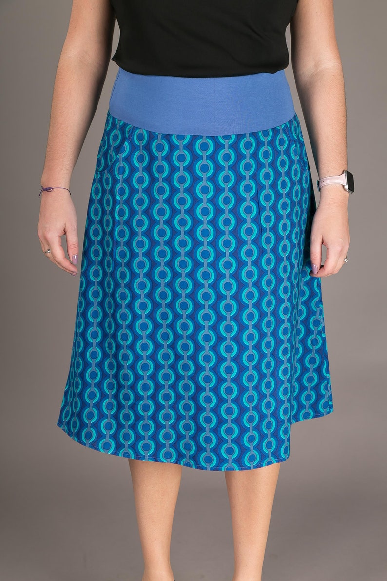 Reversible Skirt Flare - Firoi Azzurro - Oshima main image 1