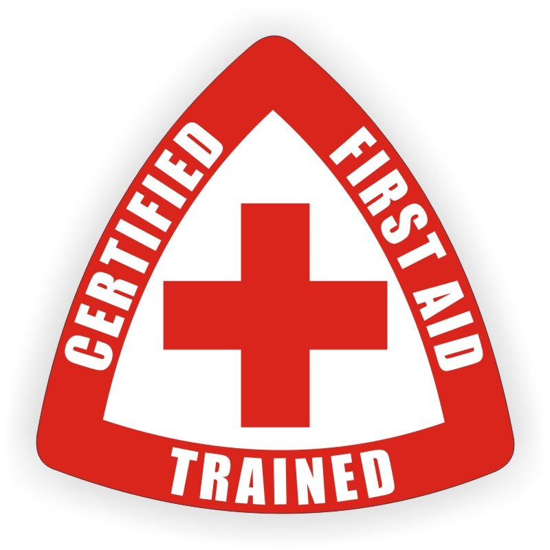 Certified First Aid Trained Hard Hat Sticker / Safety Welding Etsy