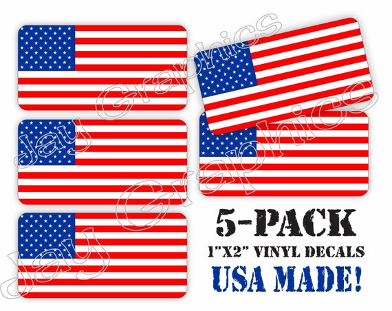 thumbnail image 2 of 5x Stealth American Flag Hard Hat Decals - Black Ops Style - Weatherproof Vinyl - Made In USA 2 of 2