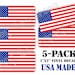 5.56 Themed Decals Black Ops American Flag Decals - Patriotic Stickers For Hard Hats, Helmets, Vehicles - USA Freedom 5.56 Design Football Helmets & Hats