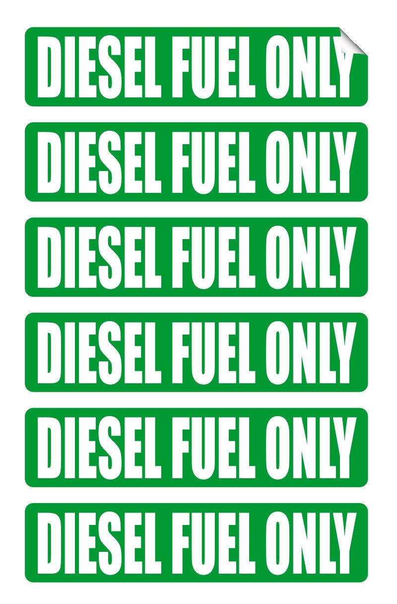 6-pack DIESEL FUEL Only Vinyl Stickers Decals Labels Many | Etsy