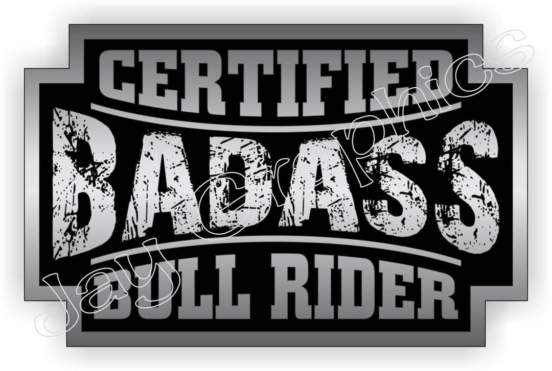 Badass Bull Rider Funny Hard Hat Sticker Motorcycle Welding Helmet ...