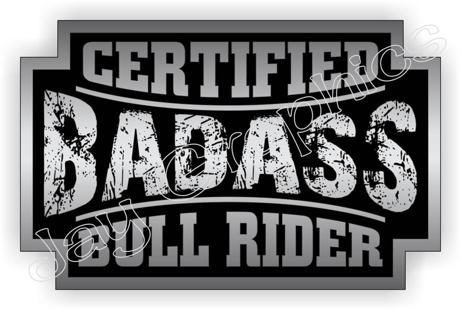 Badass Bull Rider Funny Hard Hat Sticker Motorcycle Welding | Etsy