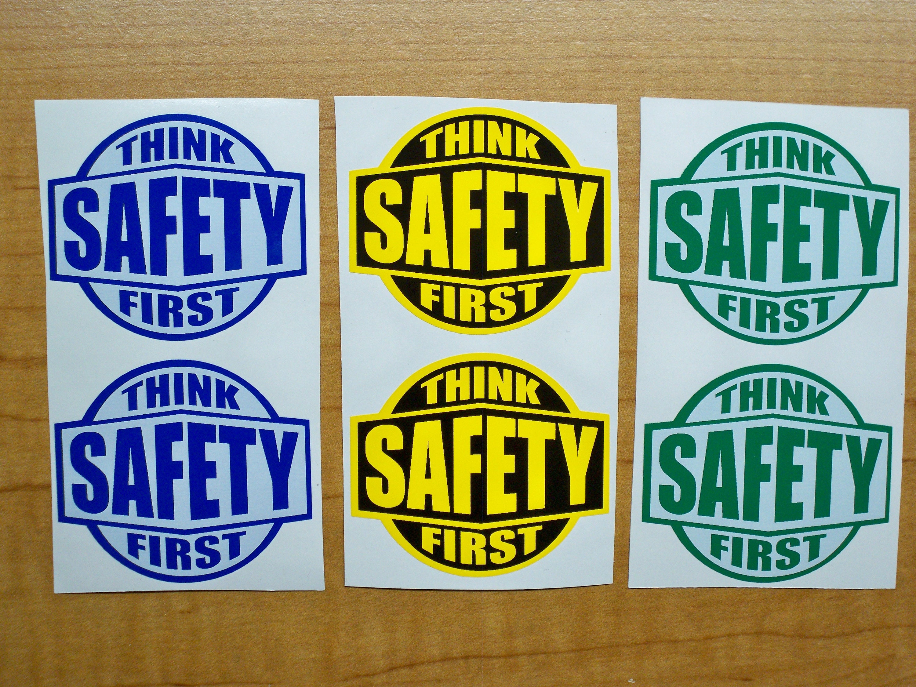 Funny Hard Hat Stickers - 3 Pack 'Thinking Please Wait' Vinyl Decals For Helmets & Tools