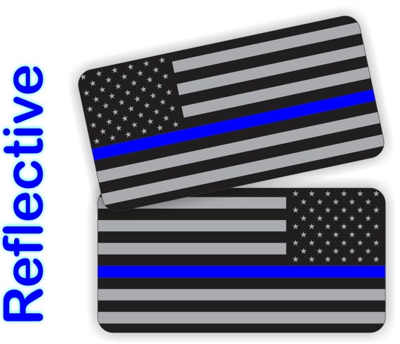 thumbnail image 2 of Reflective Black Ops American Flag Decals - Hard Hat / Helmet Stickers - USA 2 of 2