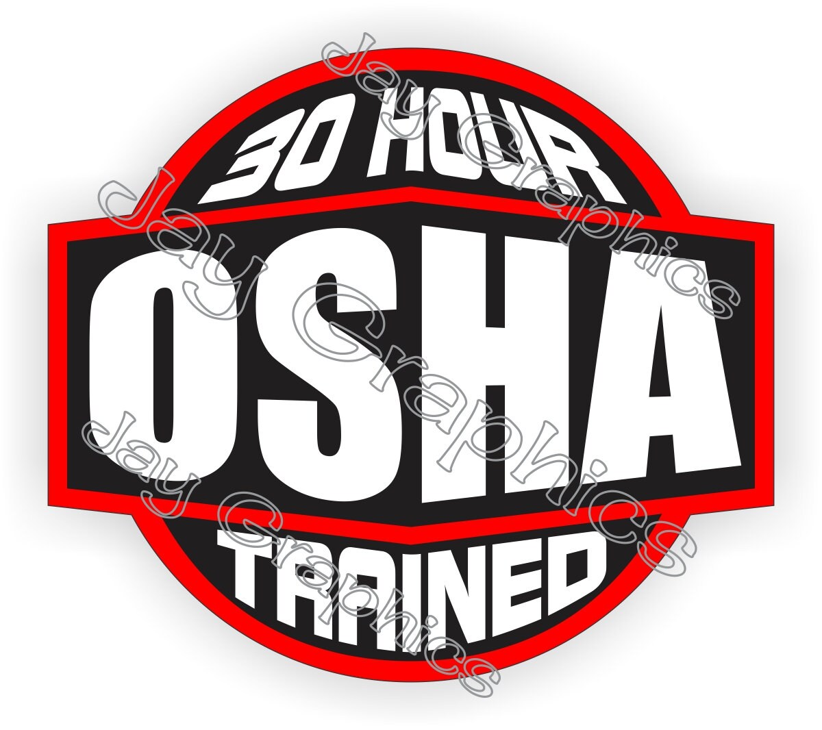 30 Hour OSHA Trained Vinyl Hard Hat Sticker Certified Etsy