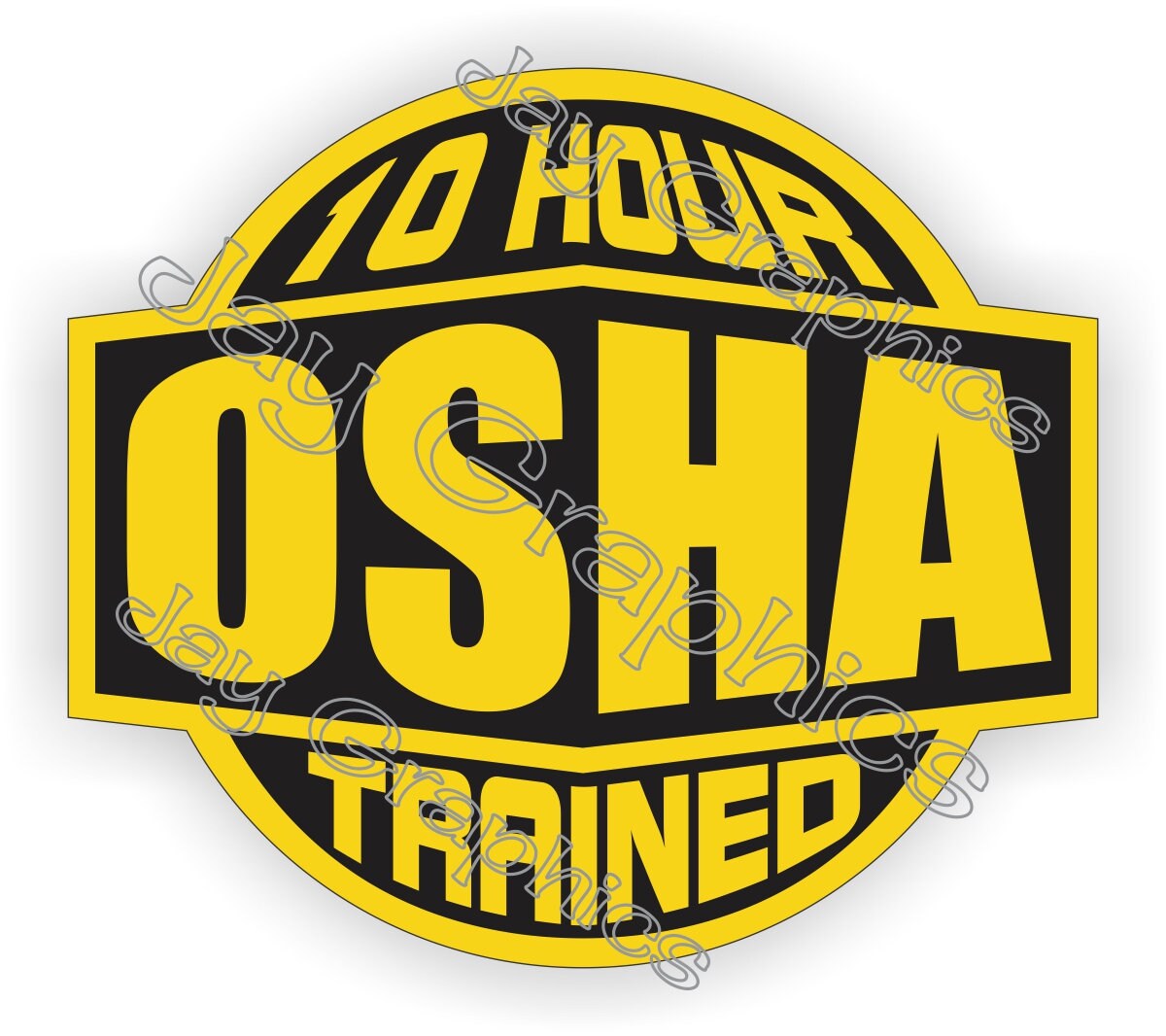 10 Hour OSHA Trained Vinyl Hard Hat Sticker Certified Etsy
