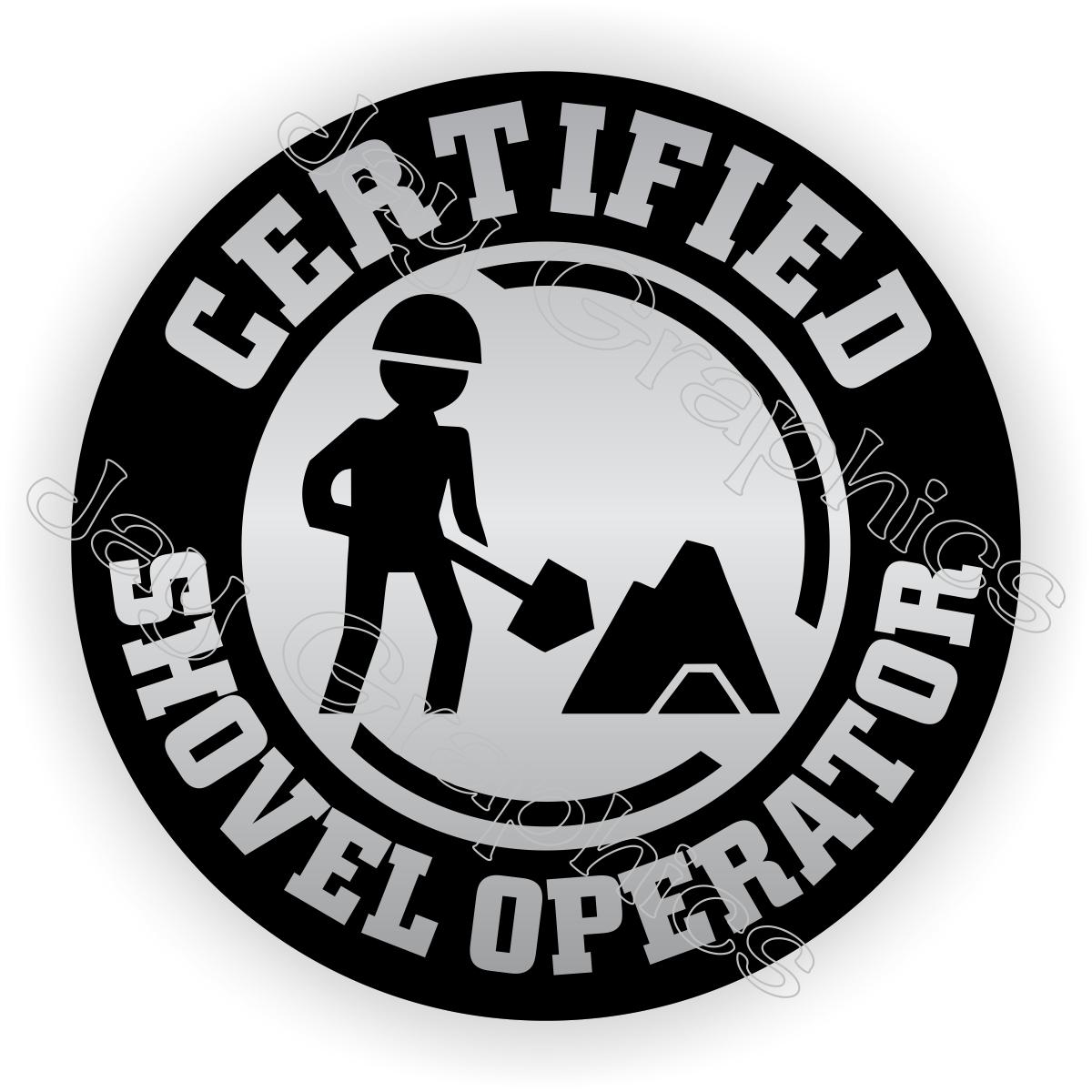 Deinstall Operator Sticker 10-pack Certified Shovel Operator Funny Hard Hat Stickers Motorcycle ...