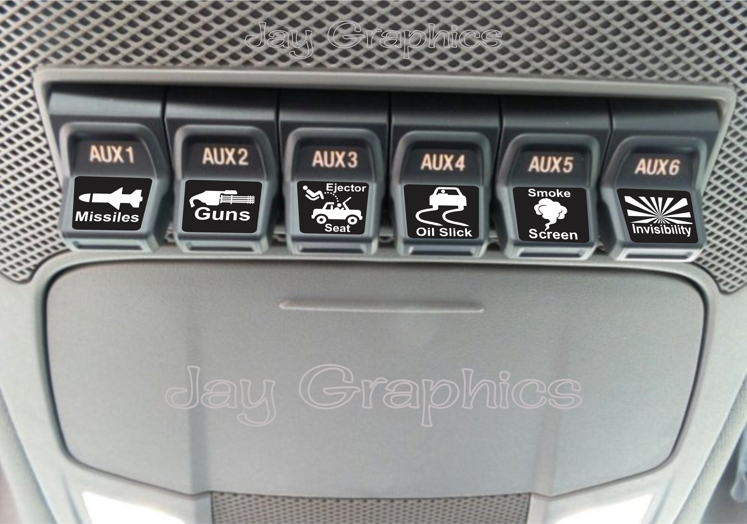Printed Series Auxiliary Switch Labels (Upfitter) - 2017-2020 F-150 Raptor,  2017+ F-250 / F-350 Super Duty