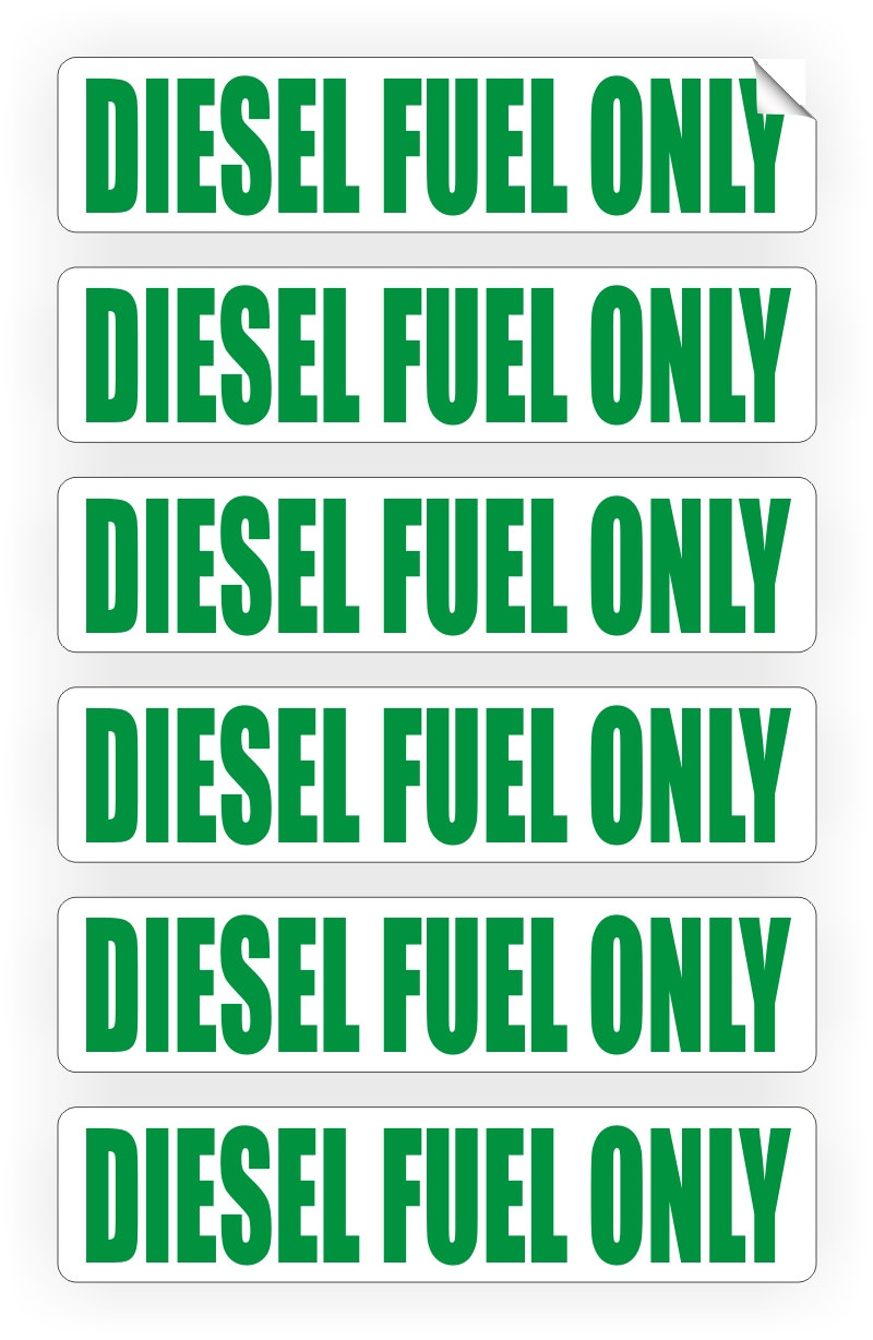 6pack DIESEL FUEL Only Vinyl Stickers Decals Labels Many Etsy
