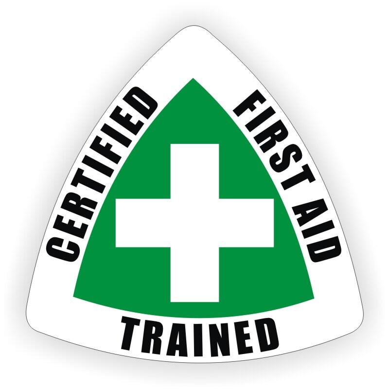Certified First Aid Trained Hard Hat Sticker / Safety Welding Etsy
