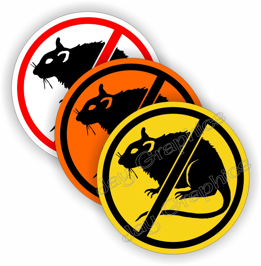 Construction Hard Hat Stickers 5-Pack "NO RATS" Funny Hard Hat - Foto 4