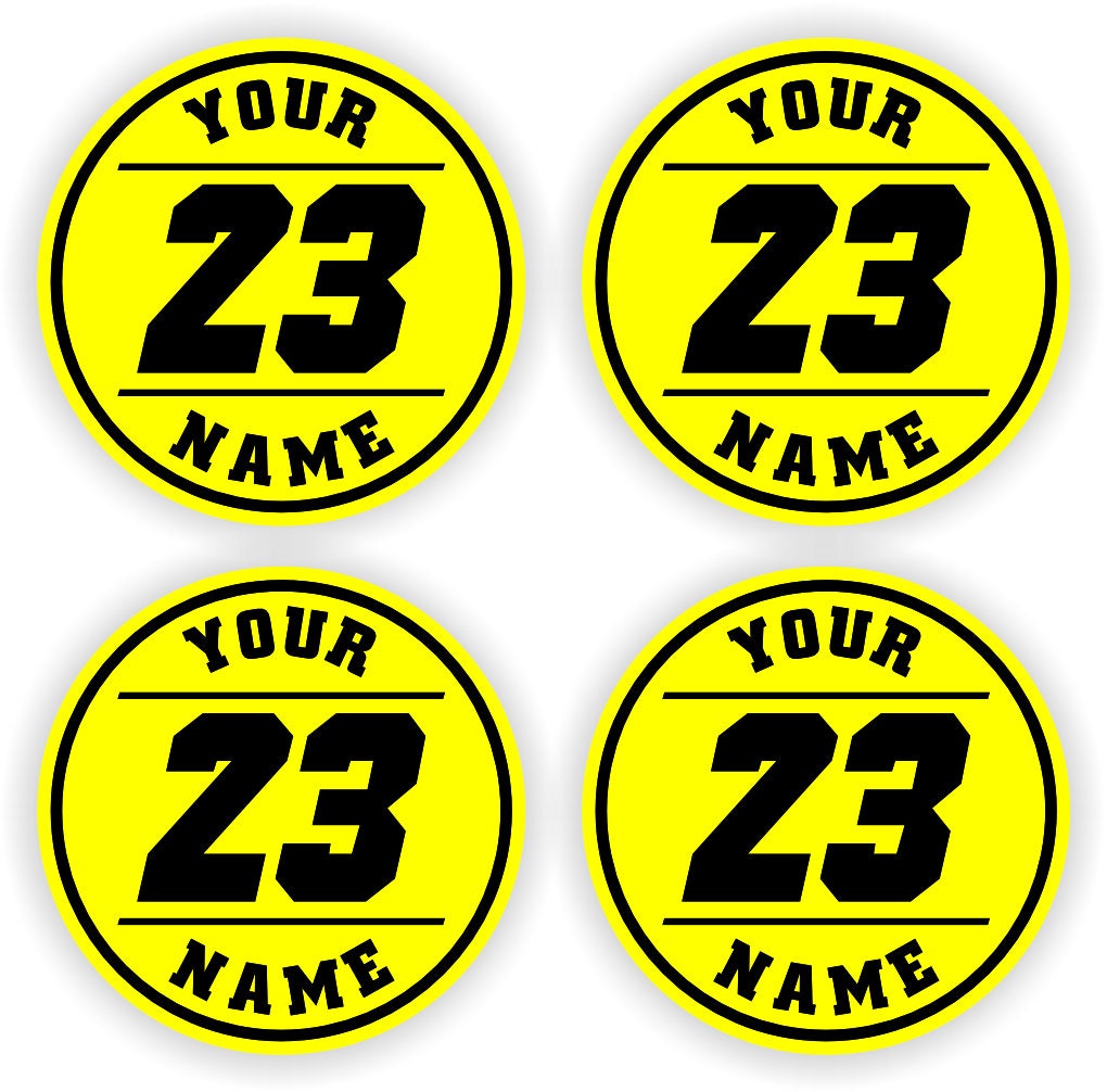 4 Pack Baseball Bat End Cap Knob Stickers Decals Set Custom Your Name ...