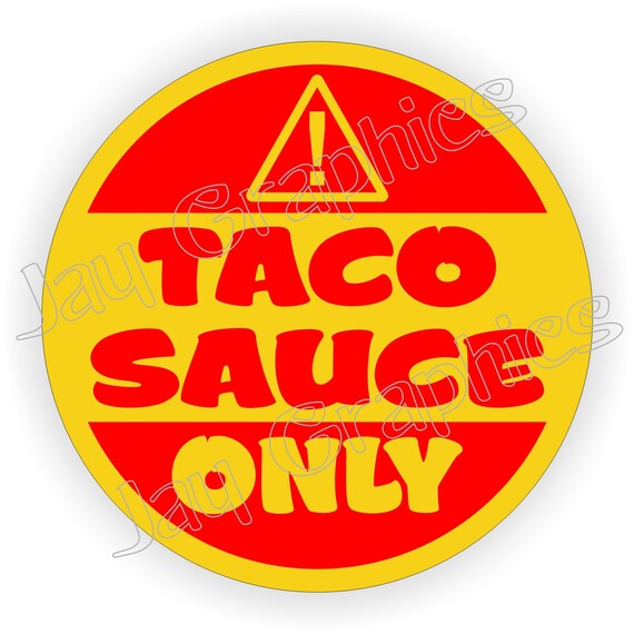 TACO SAUCE ONLY Vinyl Fuel Door Decal Sticker / Fits Etsy