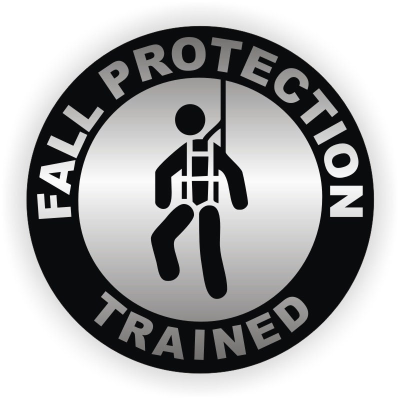 FALL PROTECTION Trained Vinyl Hard Hat Sticker Motorcycle Etsy