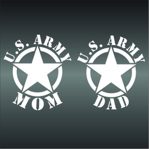 US ARMY Mom or Dad Vinyl Car Window Decal / Truck SUV Bumper Sticker ...