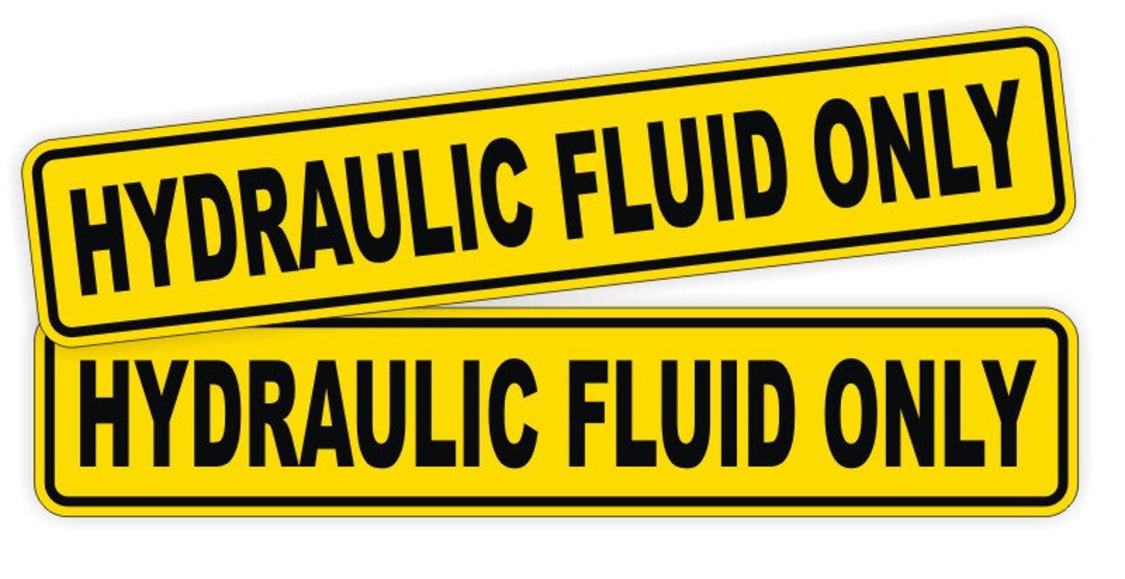 Pair HYDRAULIC FLUID ONLY Vinyl Stickers Decals Labels Etsy