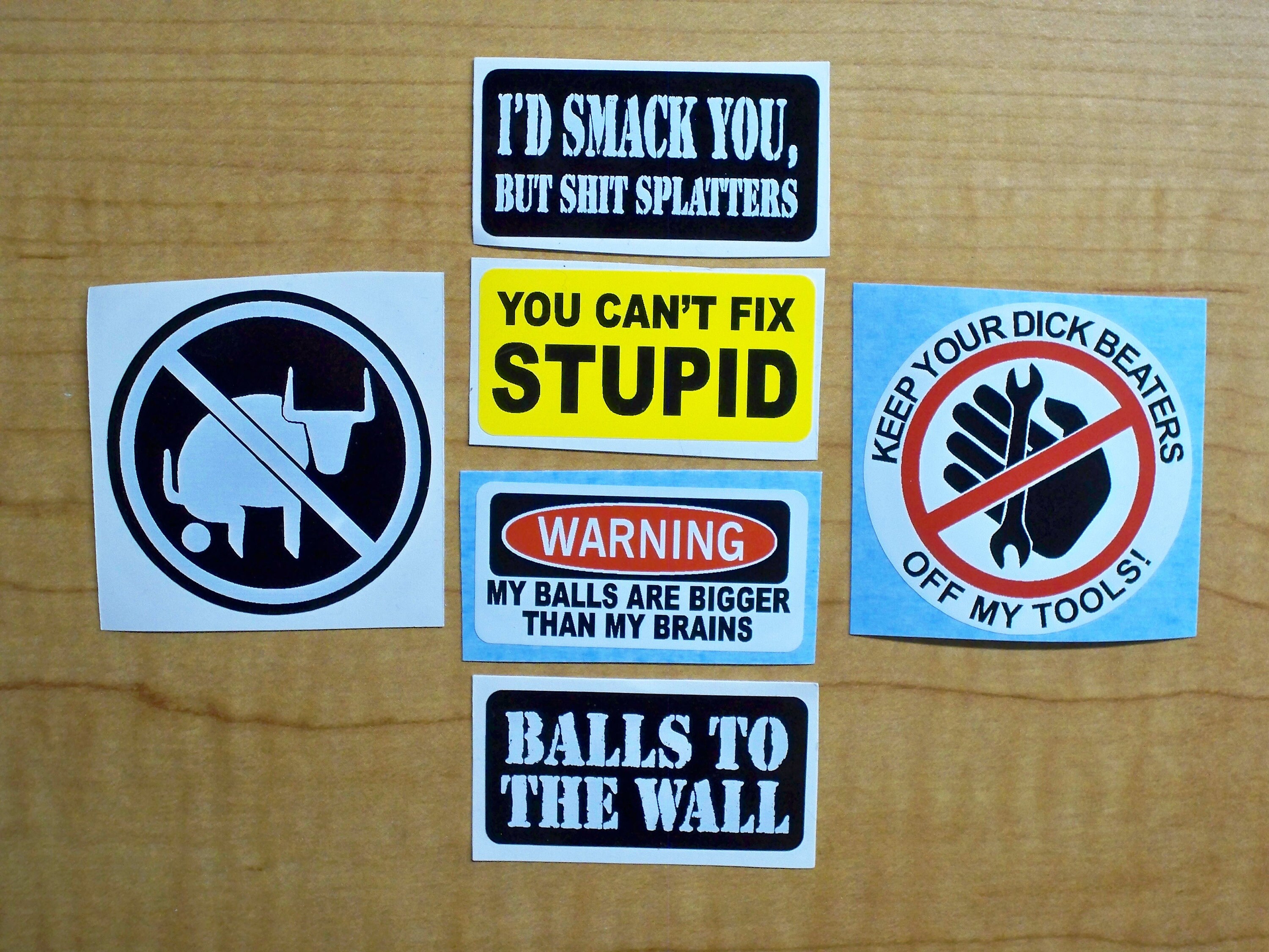6pack Funny Hard Hat Stickers No BS Smack You Cant Fix Etsy UK