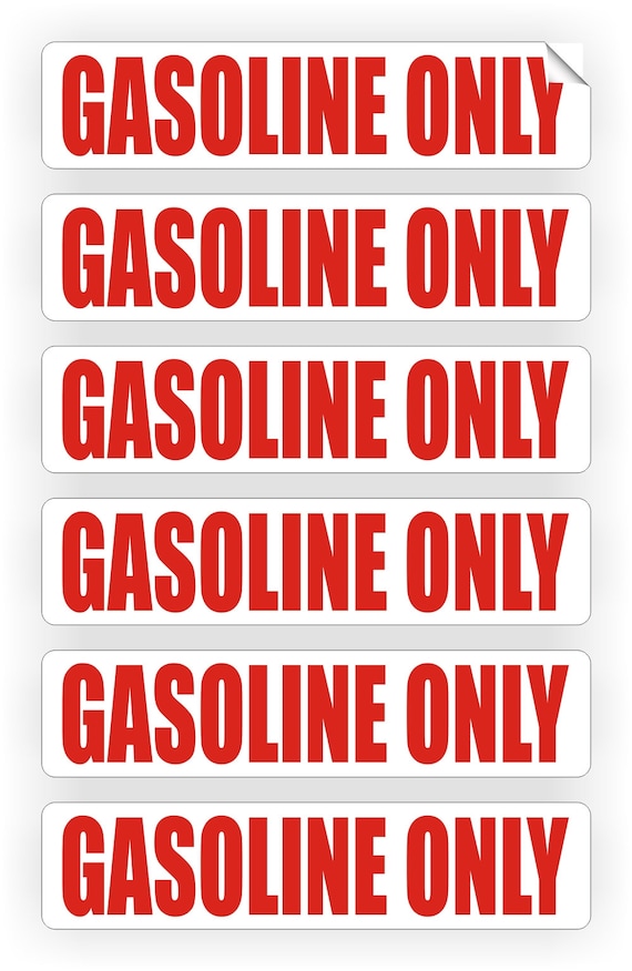 Hydraulic Oil Sticker 6 Pack Reflective Fuel Only Stickers - Hydraulic ...