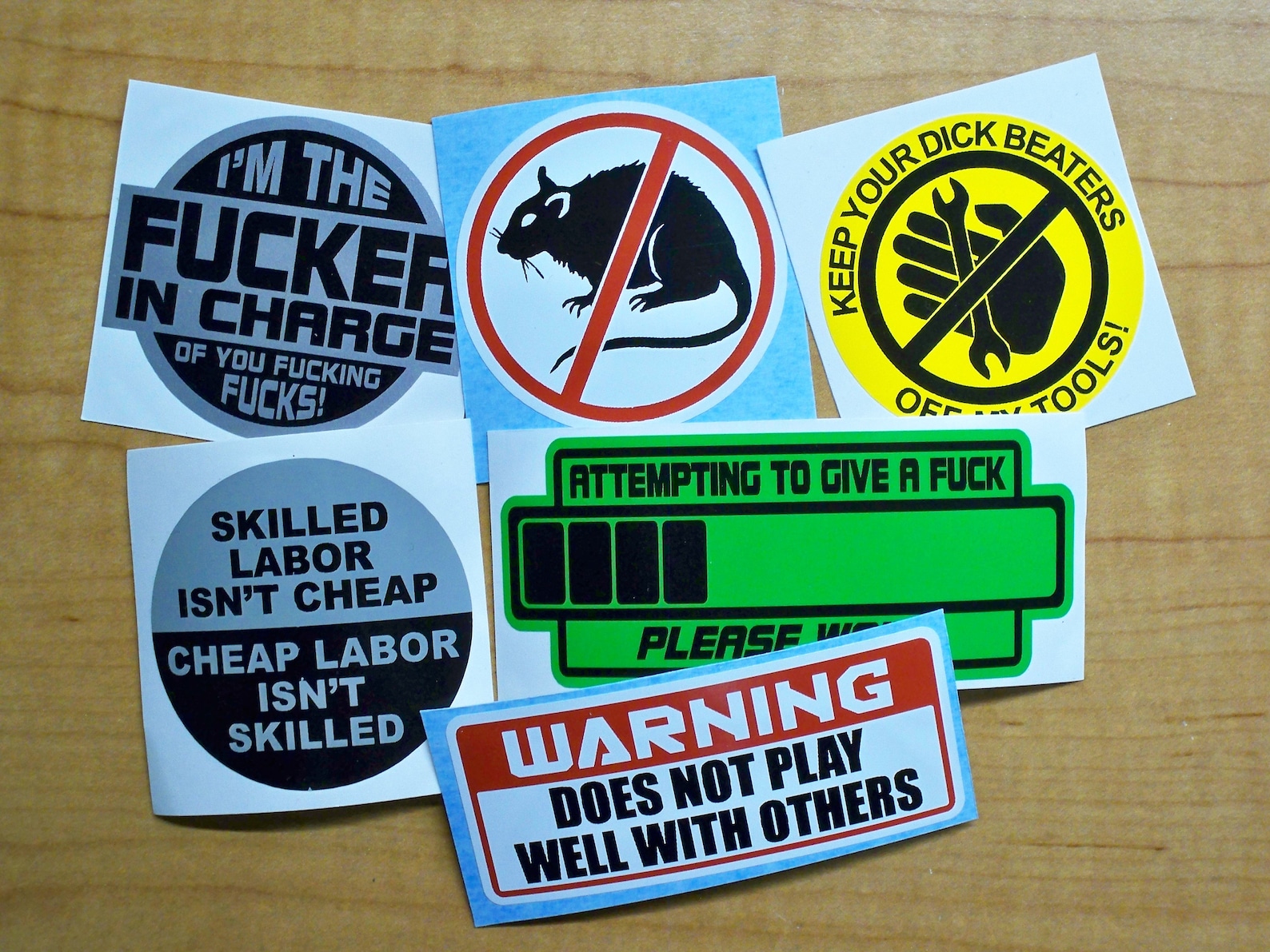 6pack Funny Hard Hat Stickers Dick Beaters No Rats in Etsy