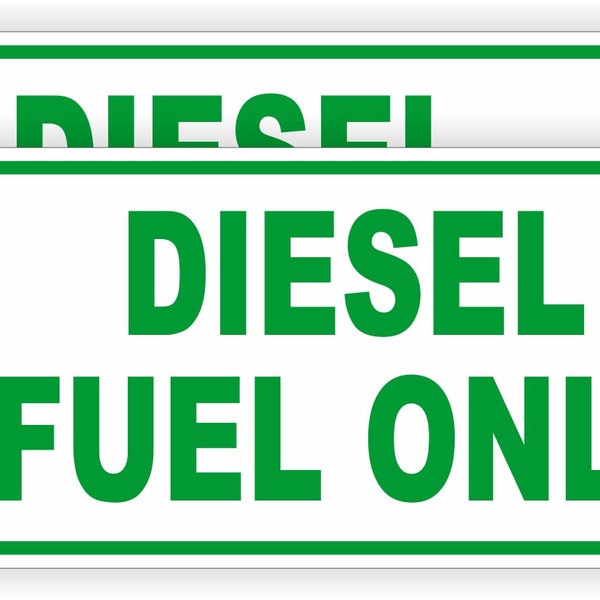 Diesel Fuel Only Decals Etsy