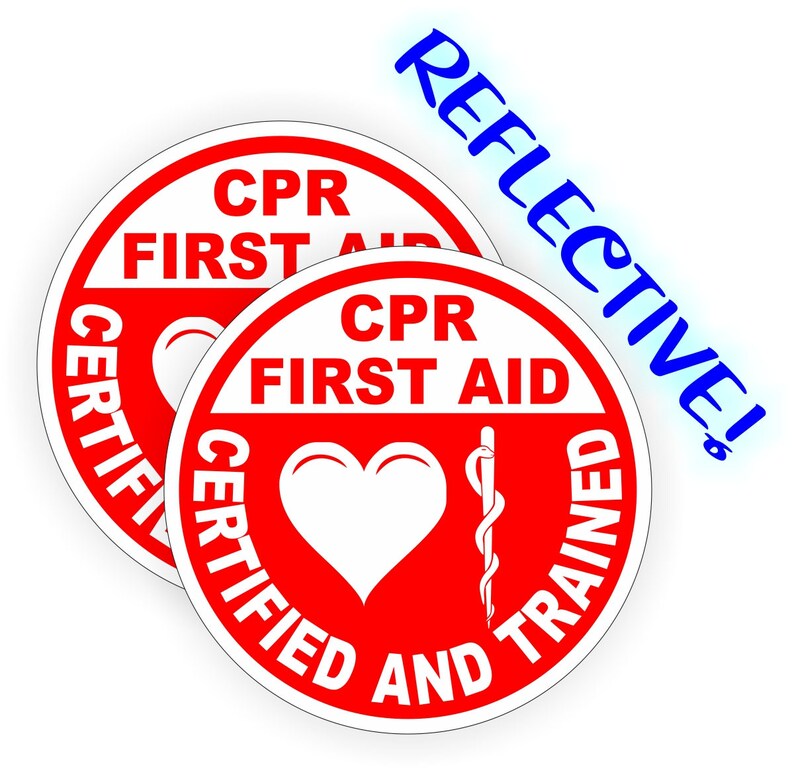 Reflective CPR First Aid Hard Hat Stickers Motorcycle Etsy