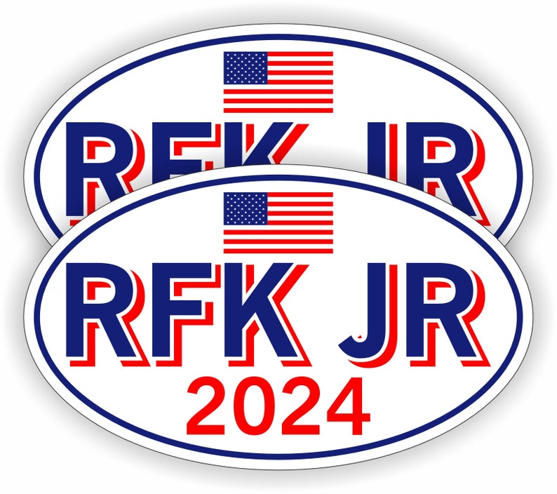 RFK JR 2024 Oval Vinyl Decals / Car Truck SUV Bumper Stickers Etsy