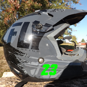Pair 2&quot; Custom Helmet Side Numbers Stickers | Personalized # Vinyl Decal | Dirt Bike Motorcycle Helmets Football Baseball Motocross Sticker