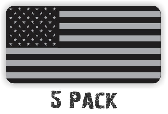 5-pack OD Green American Flags Hard Hat Decals Helmet Stickers Labels USA Flag