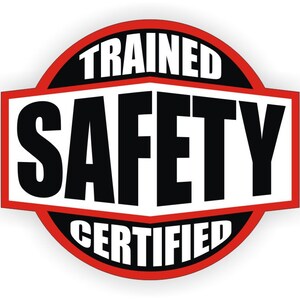 Safety Trained Certified Hard Hat Sticker | Motorcycle Welding Welder Helmet Mechanics Decal | Toolbox Lunchbox Label Stickers Safe