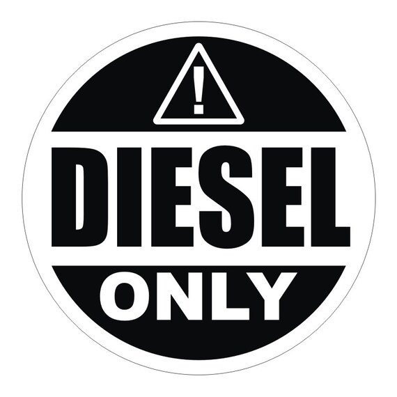 thumbnail image 2 of Diesel Fuel Only Vinyl Decal Sticker Set - Multi-Color, Fuel Cap Filler Flap For Car Van Truck 2 of 3