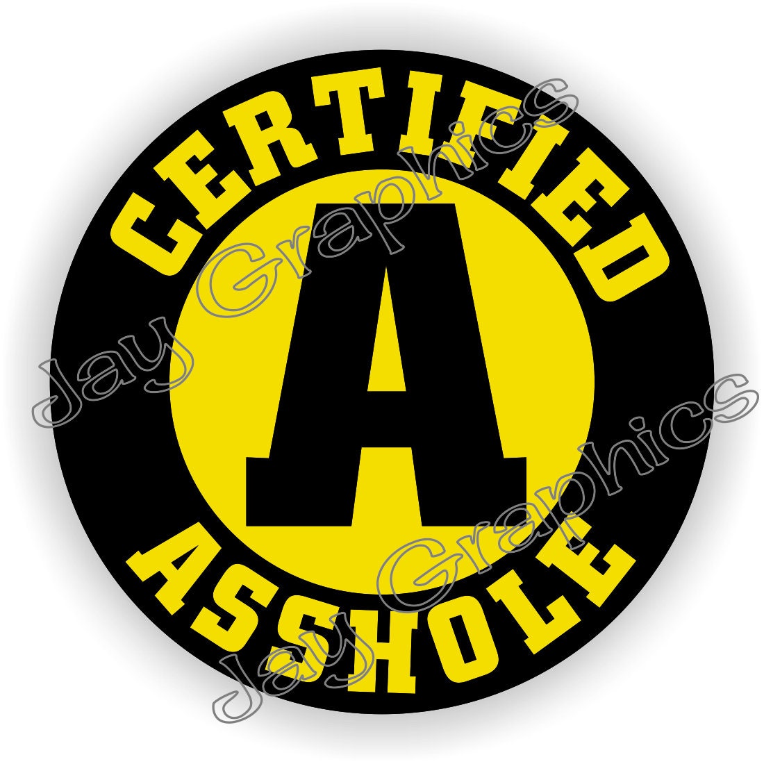 5x Certified A-HOLE Funny Hard Hat Helmet Stickers Boss Gag Joke Decals Ass