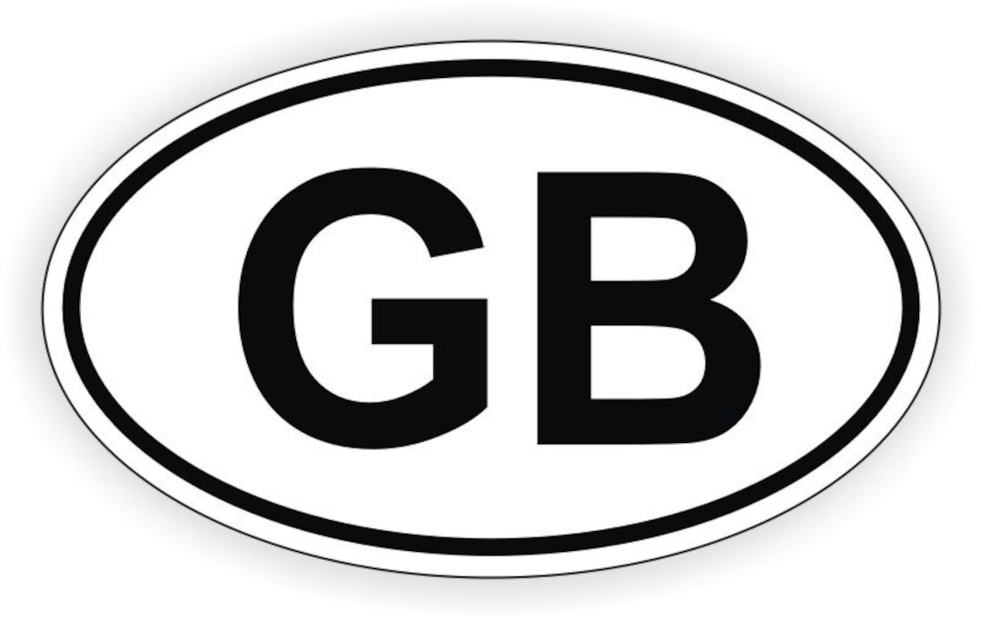 Gb Sticker Window GB Oval Vinyl Bumper Sticker | Great Britain Car Window Decal | SUV ...