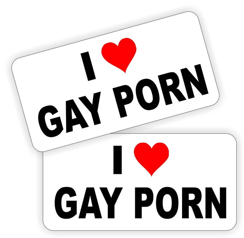 I Love Gay Porn Funny Hard Hat Stickers Motorcycle Welding Helmet Decals Toolbox Lunchbox Labels MX Dirt Bike Motocross Gag Gift Joke image 1