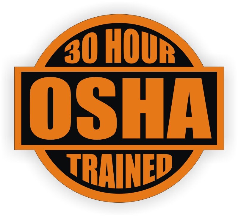 30 Hour OSHA Trained Vinyl Hard Hat Sticker Certified Etsy