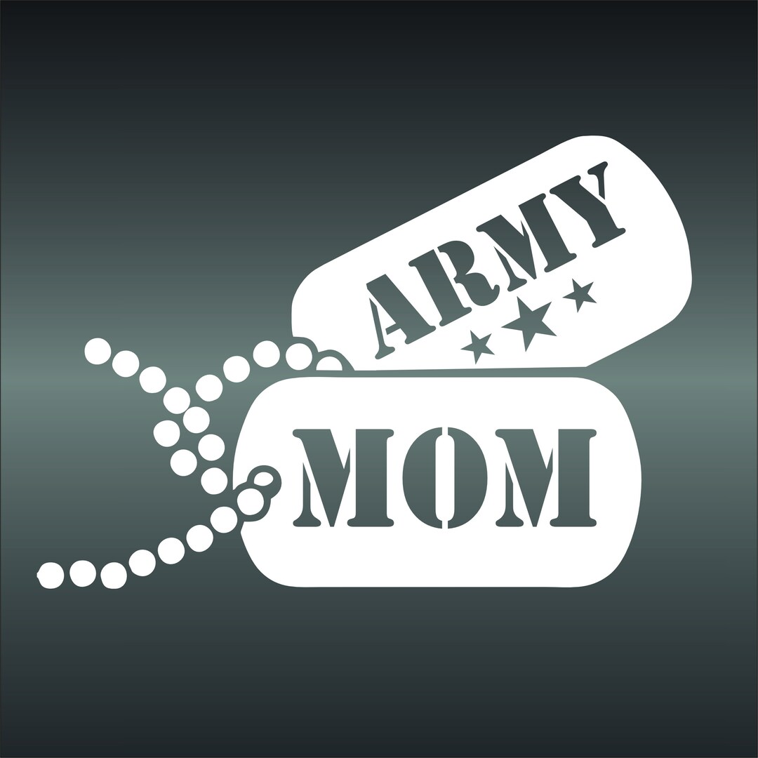 US ARMY Mom or Dad Vinyl Dog Tags Car Window Decal / Truck picture