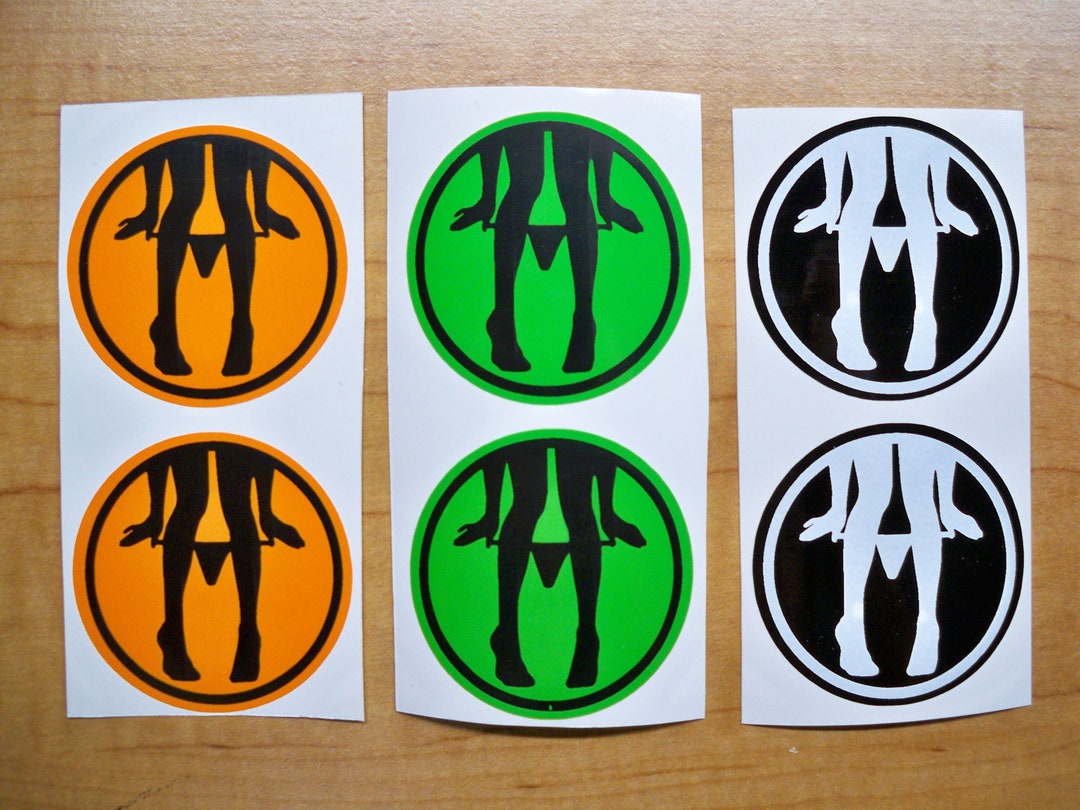 6pack Funny Hard Hat Stickers Panty Dropper Stripper Sexy Round Decals Hardhats Helmets Welding