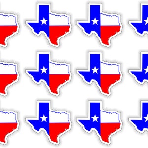 12-pack Texas Flags Vinyl Hard Hat Stickers | Motorcycle Welding Helmet Decals | Toolbox Labels Flags USA Old Glory Lone Star State