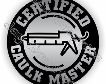10-pack Funny CAULK MASTER Hard Hat Stickers Vinyl Safety Helmet Motorcycle Decals Safety Foreman Laborer Construction Sticker Decal
