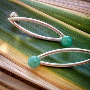 Aventurine Stud Earrings, Silver Studs, Green aventurine, Gift for Mom, Gift for Best Friend, Gift for Girlfriend,Aventurine jewelry,dainty