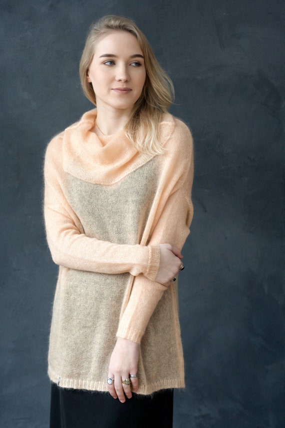 light peach sweater