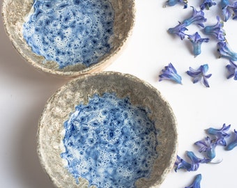 ceramic bowl with blue ornament